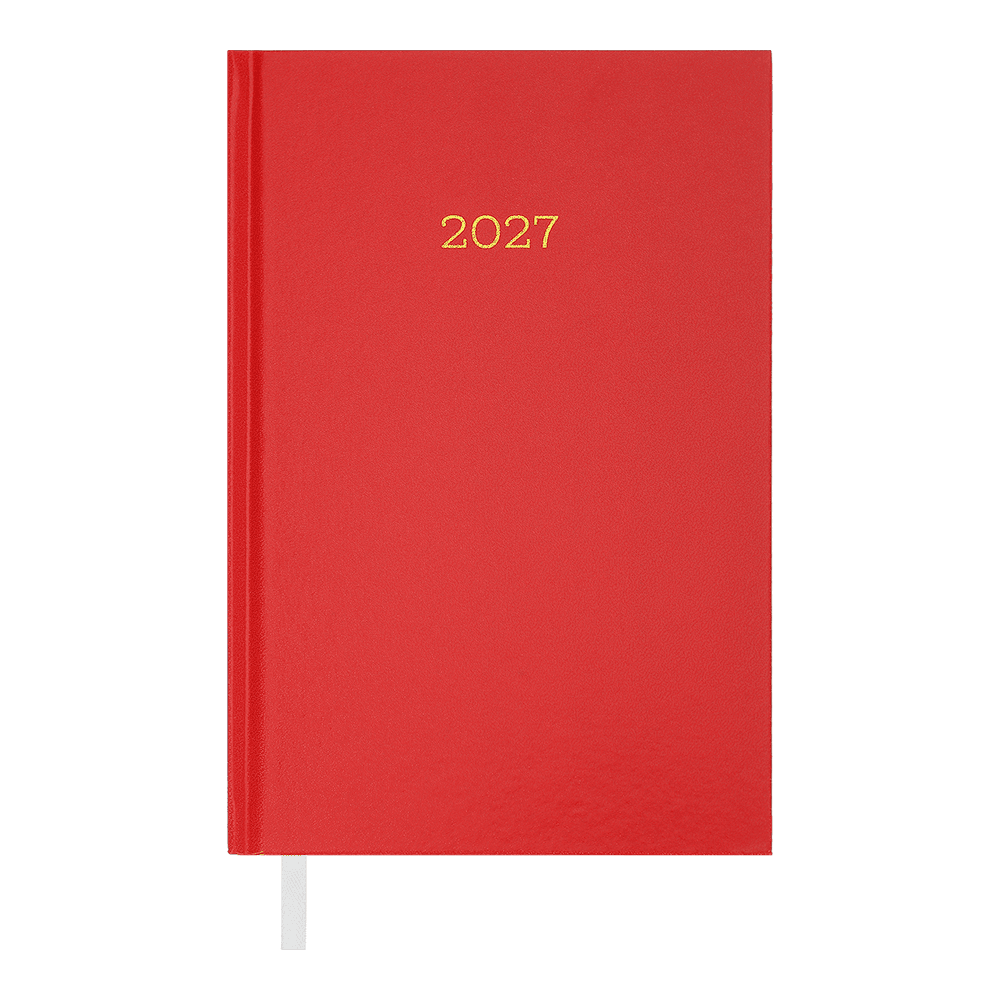 Щоденник датований Buromax Simple 2027р A5 з бумвінілу 320 сторінок червоний BM.21166-05