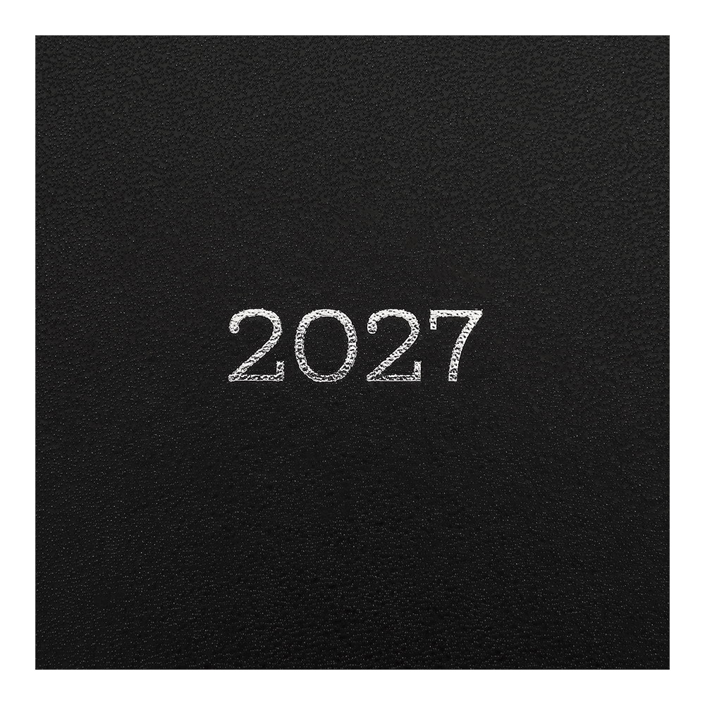Щоденник датований Buromax Simple 2027р A5 з бумвінілу 320 сторінок чорний BM.21166-01. Фото 4