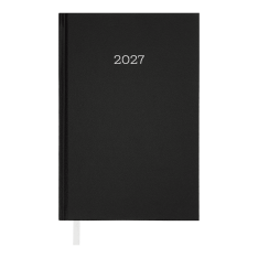Щоденник датований Buromax Simple 2027р A5 з бумвінілу 320 сторінок чорний BM.21166-01