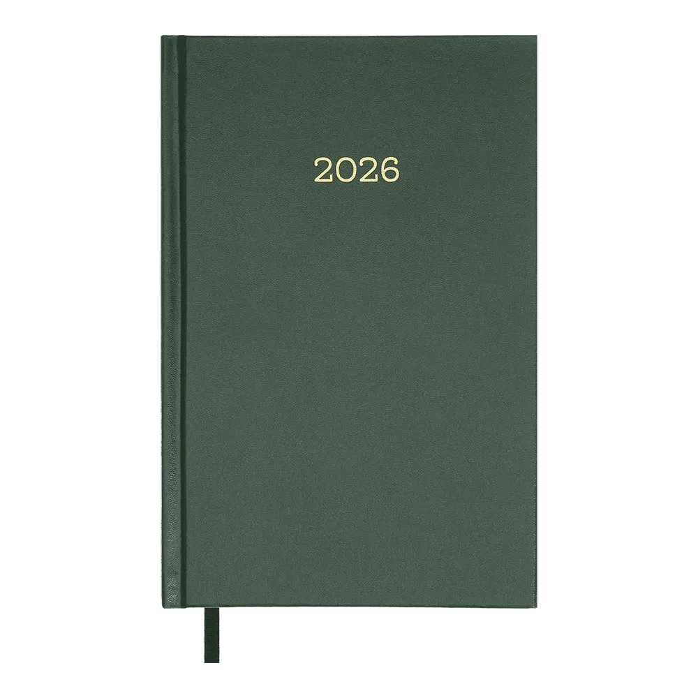Щоденник датований Buromax Simple A5 з бумвінілу 320 сторінок зелений BM.21166-04