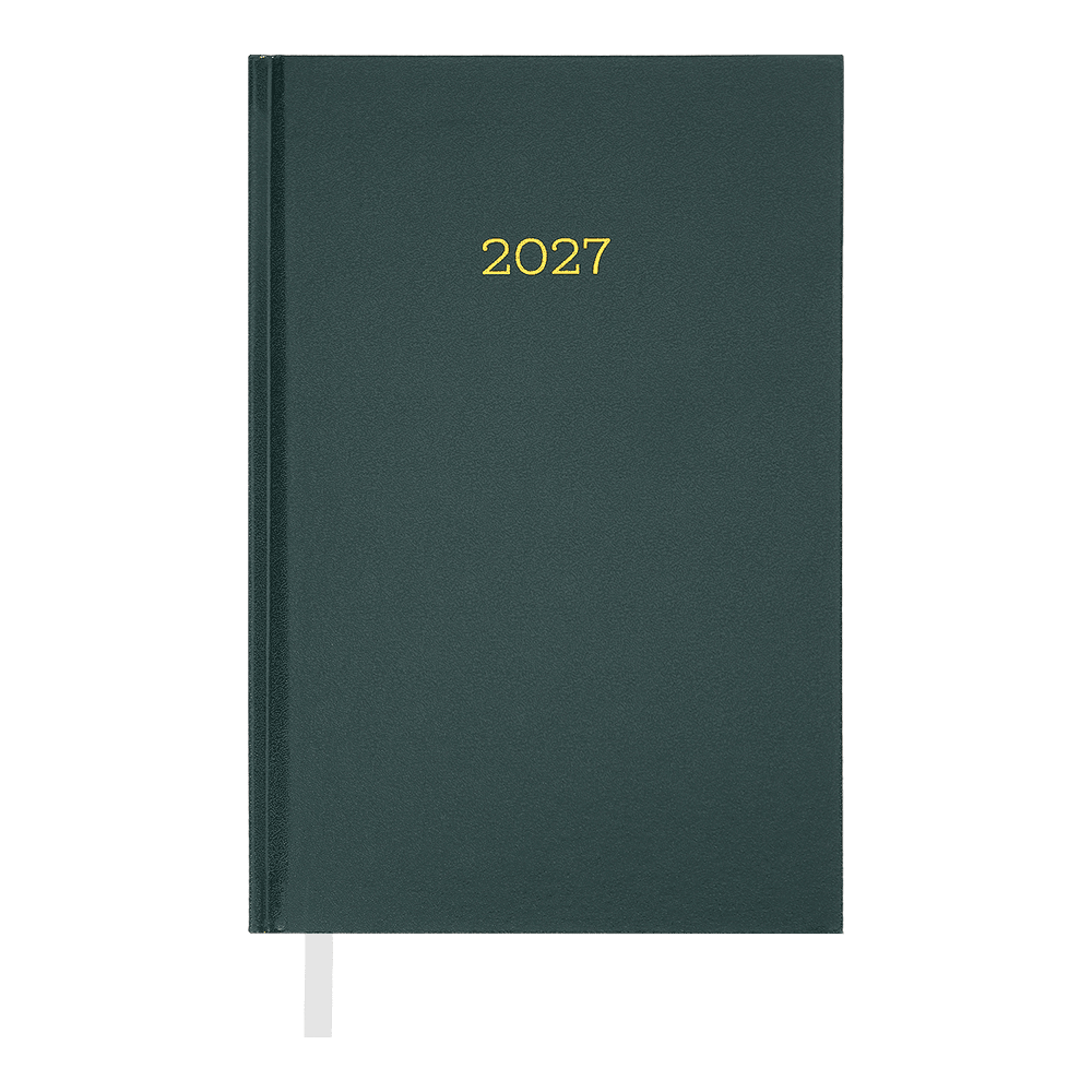 Щоденник датований Buromax Simple 2027р A5 з бумвінілу 320 сторінок зелений BM.21166-04