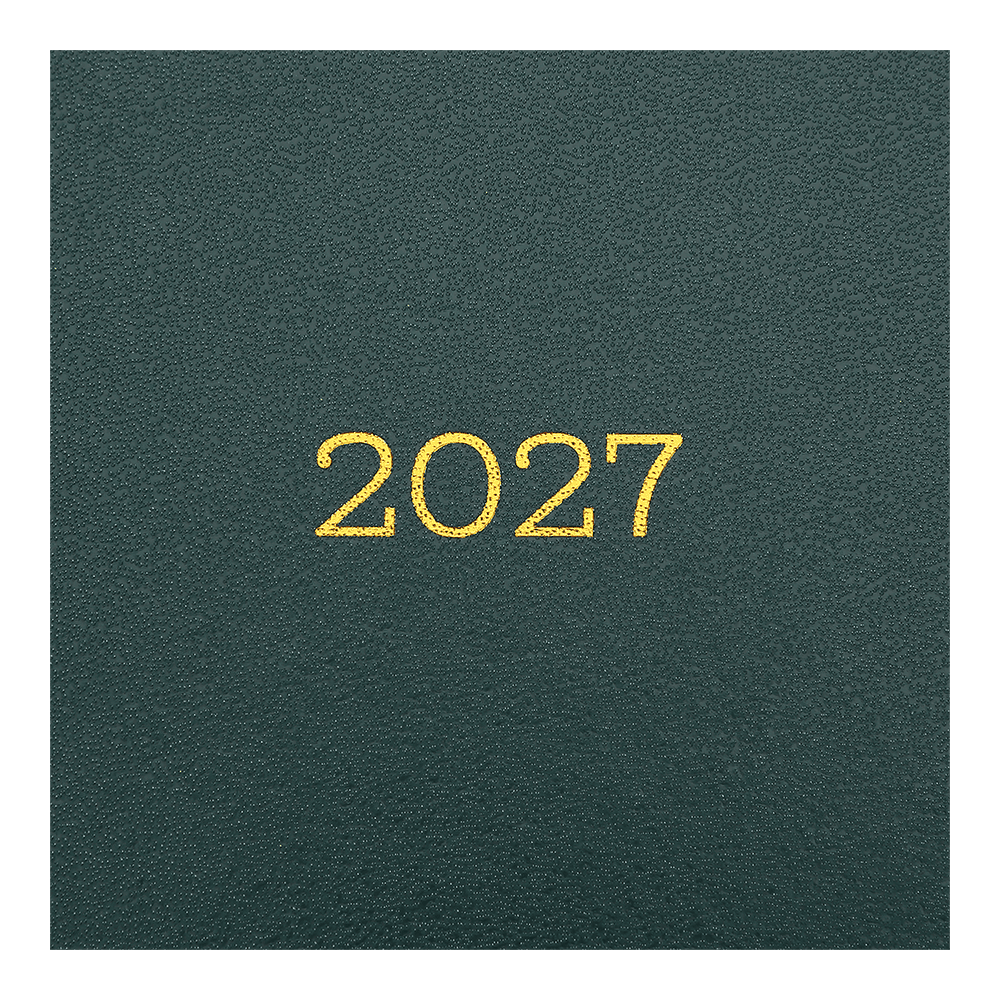 Щоденник датований Buromax Simple 2027р A5 з бумвінілу 320 сторінок зелений BM.21166-04. Фото 4