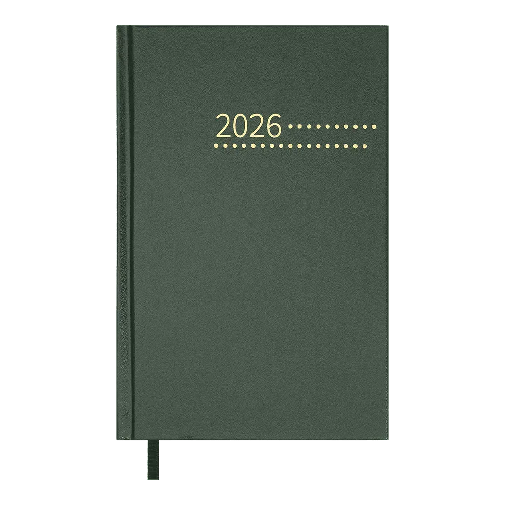 Щоденник датований Buromax Zest A5 з бумвінілу 320 сторінок зелений BM.21167-04