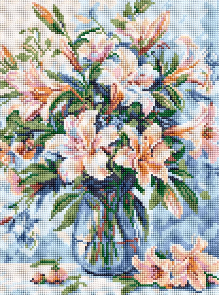 Ideyka Алмазна мозаїка "Квіткова поема" 30x40см