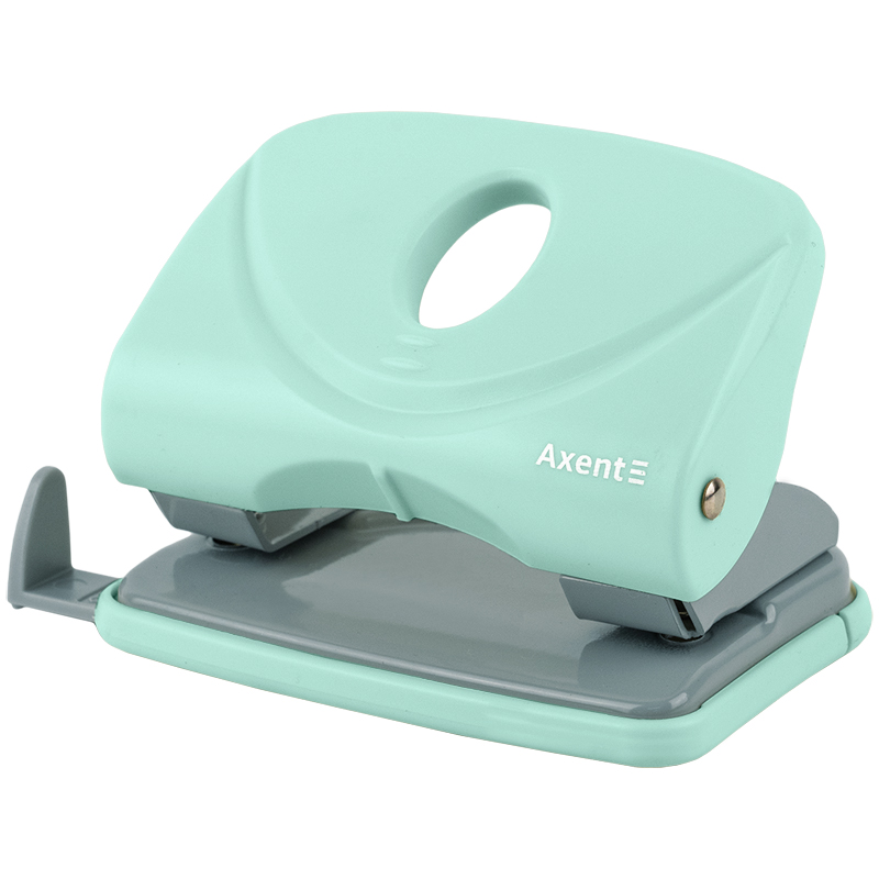 Діркопробивач для паперу Axent Welle-2 пластиковий, 20 аркушів, Pastelini, м'ятний 3820-18-A