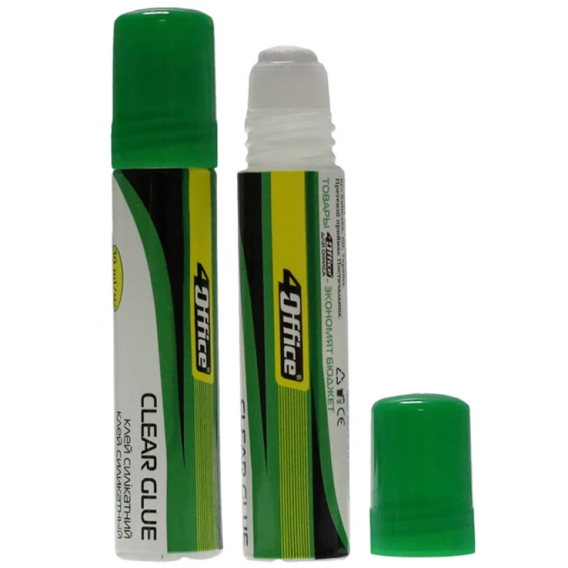 Клей силікатний 4OFFICE 30 мл з губкою 4-335