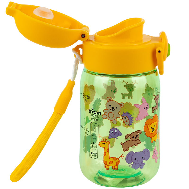 Пляшечка для води Kite K25-1235-3, Zoo, 360 мл, зелена. Фото 3