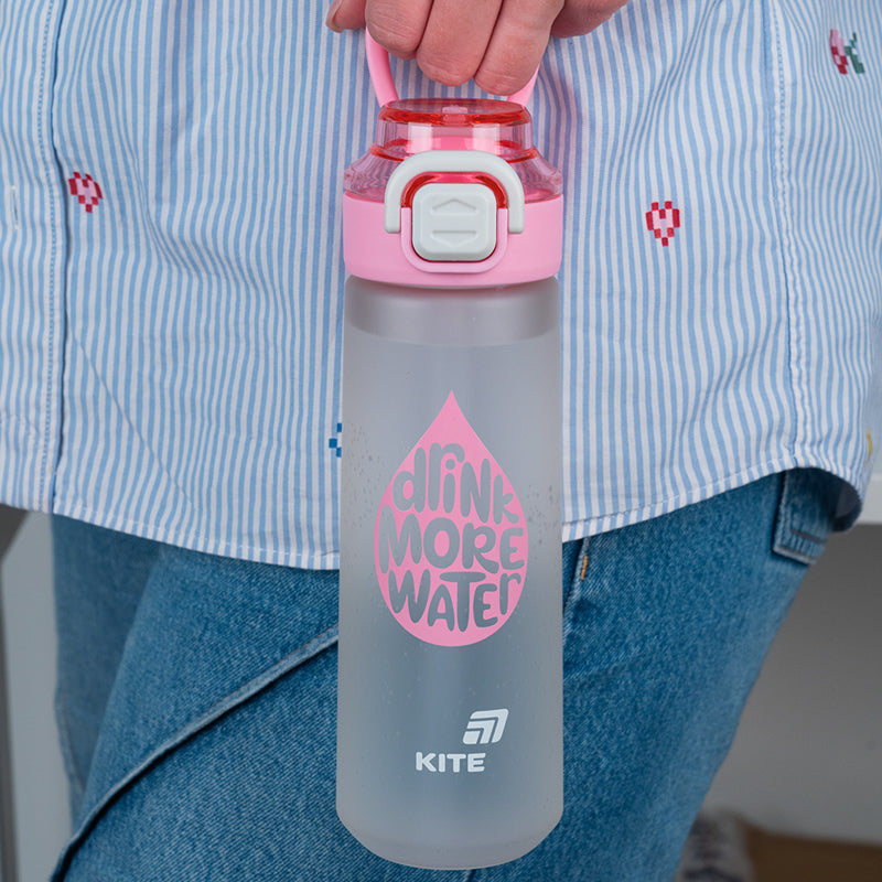 Пляшечка для води Kite K25-1214-3, 760 мл, сіро-рожева. Фото 5