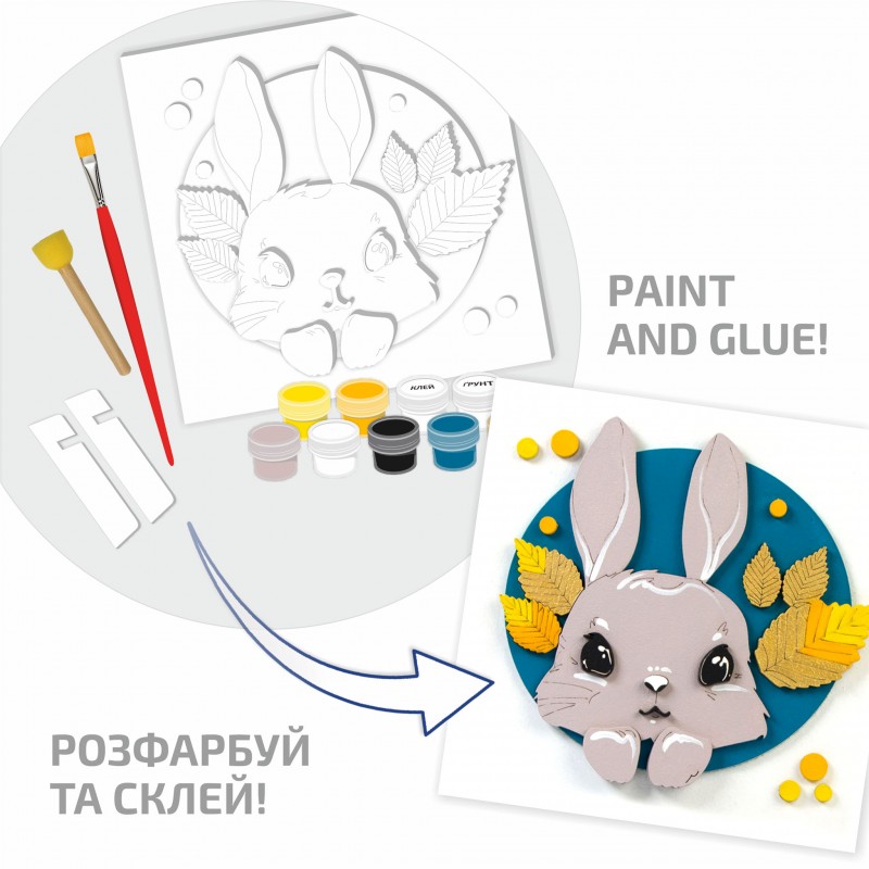 3D картина Rosa Talent Зайченя 18 х 18 см N0003526. Фото 3