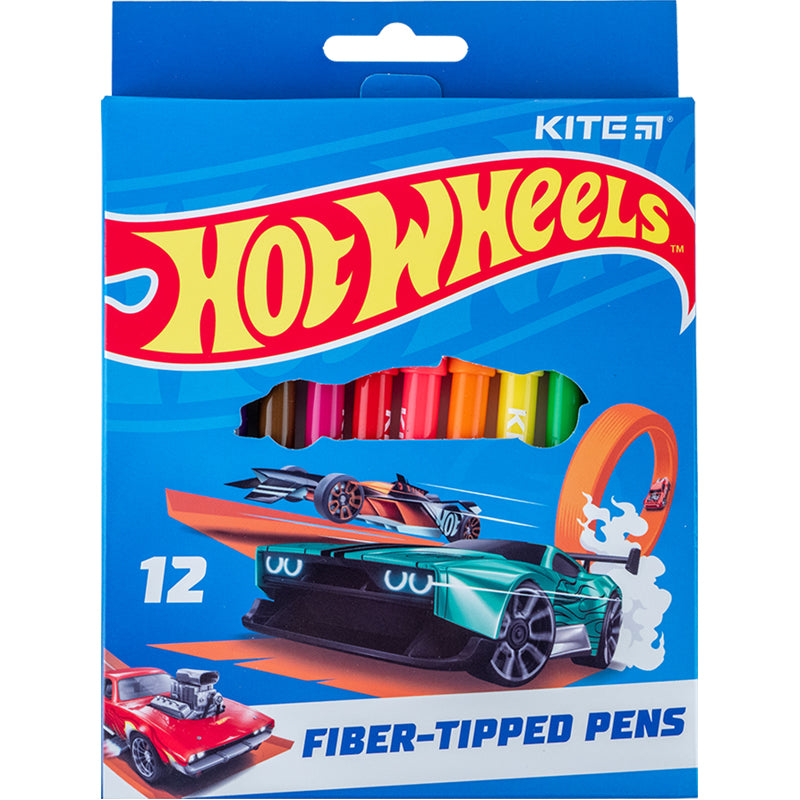 Фломастери Kite Hot Wheels  12 кольорів HW24-447