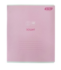 Зошит учнівський ZiBi KIDS LINE PASTEL 48 аркушів, клітинка, рожевий ZB.1701-10