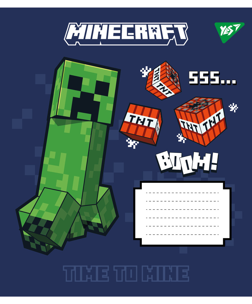 Зошит шкільний Yes Minecraft Signs  12 аркушів клітинка 767556. Фото 6