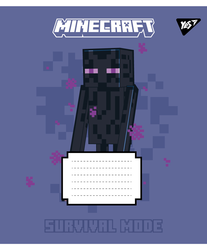 Зошит шкільний Yes Minecraft Signs  12 аркушів клітинка 767556. Фото 5