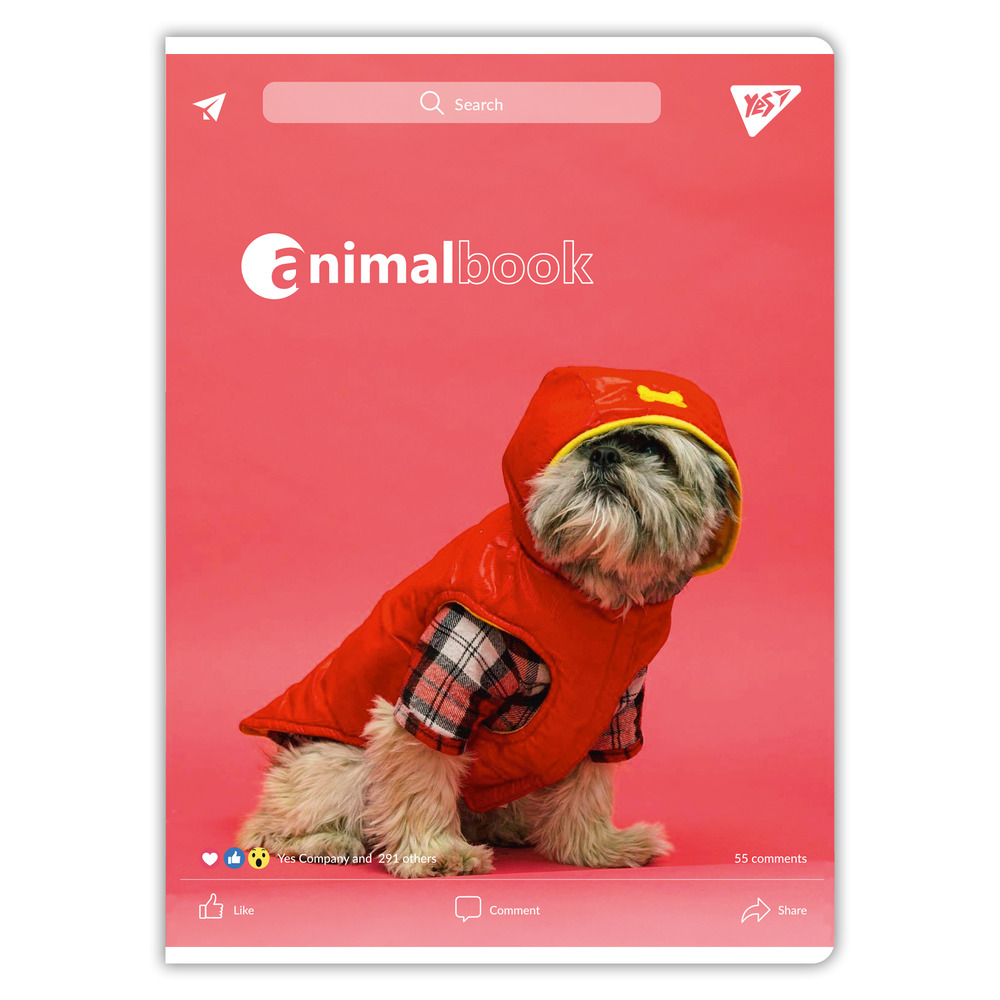 Зошит для записів Yes А4 Animalbook 48 аркушів клітинка 682002. Фото 2