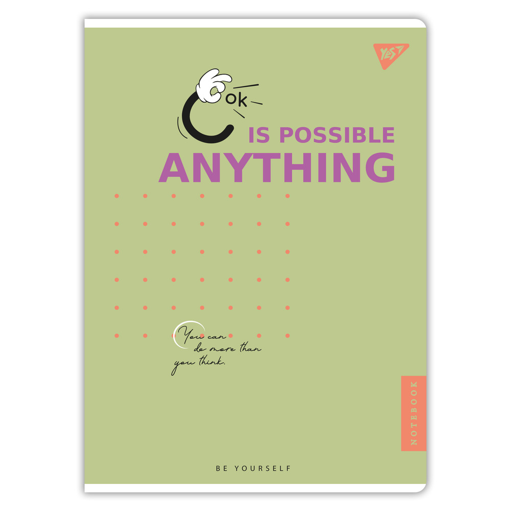 Зошит для записів Yes А4 96 аркушів клітинка Be yourself 682008. Фото 4