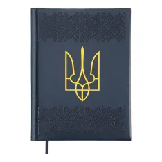 Щоденник датований 2027 Buromax Heraldy зі штучної шкіри А5 336 сторінок кобальтовий BM.21128-54
