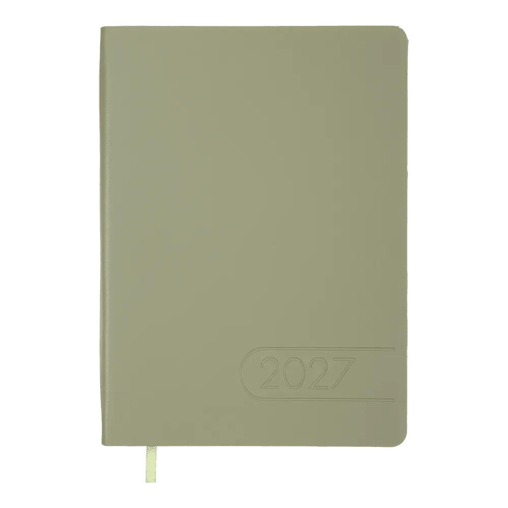 Щоденник датований 2027 Buromax Light Morandi А5 зі штучної шкіри 336 сторінок оливковий BM.21158-36