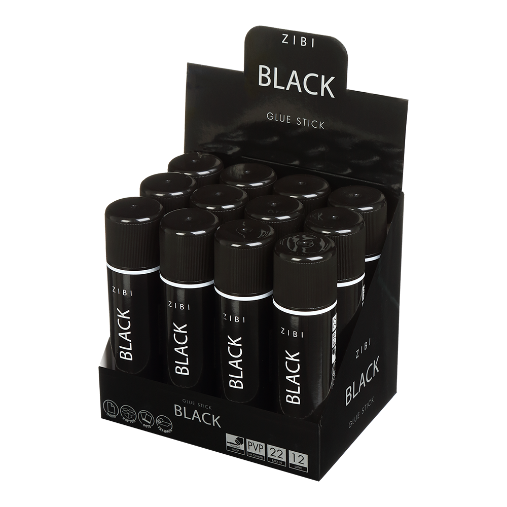 Клей-олівець ZiBi Black 22г PVP ZB.6308