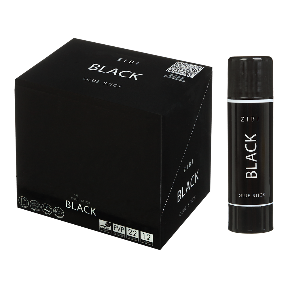Клей-олівець ZiBi Black 22г PVP ZB.6308. Фото 3