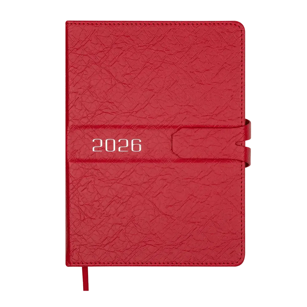 Щоденник датований Buromax Belle зі штучної шкіри А5 336 сторінок червоний BM.21103-05