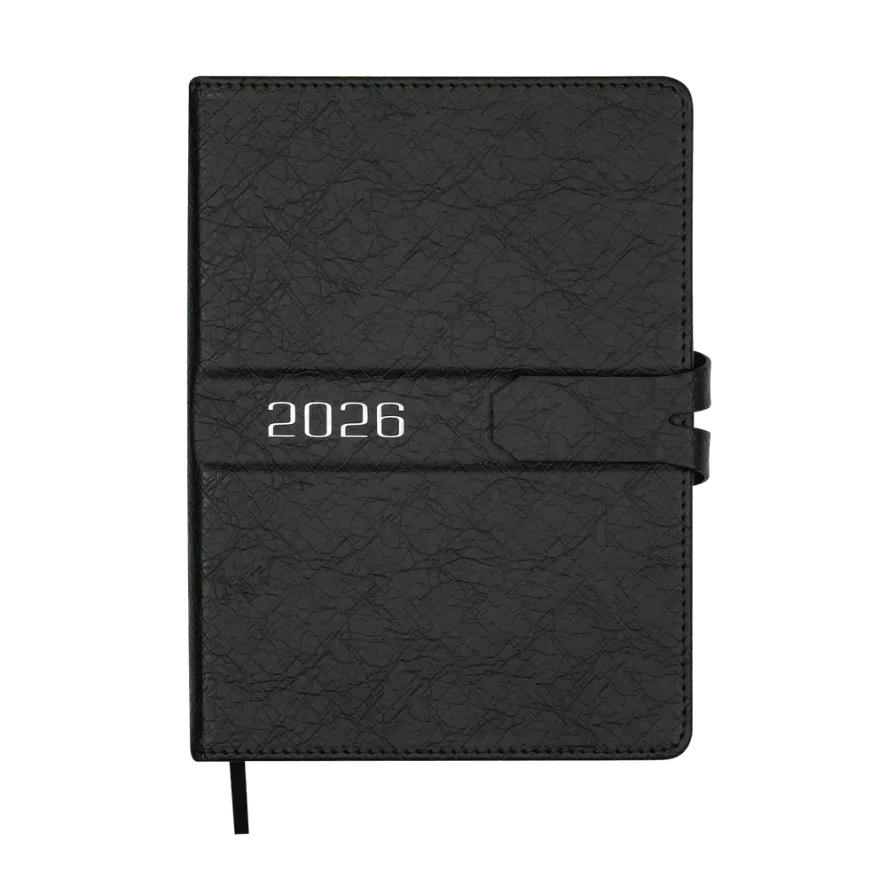 Щоденник датований Buromax Belle зі штучної шкіри А5 336 сторінок чорний BM.21103-01