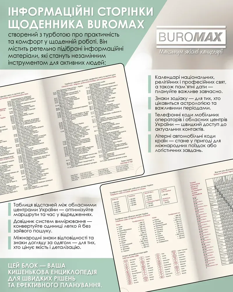 Щоденник датований Buromax Code Line зі штучної шкіри А5 336 сторінок зелений BM.2142-04. Фото 8