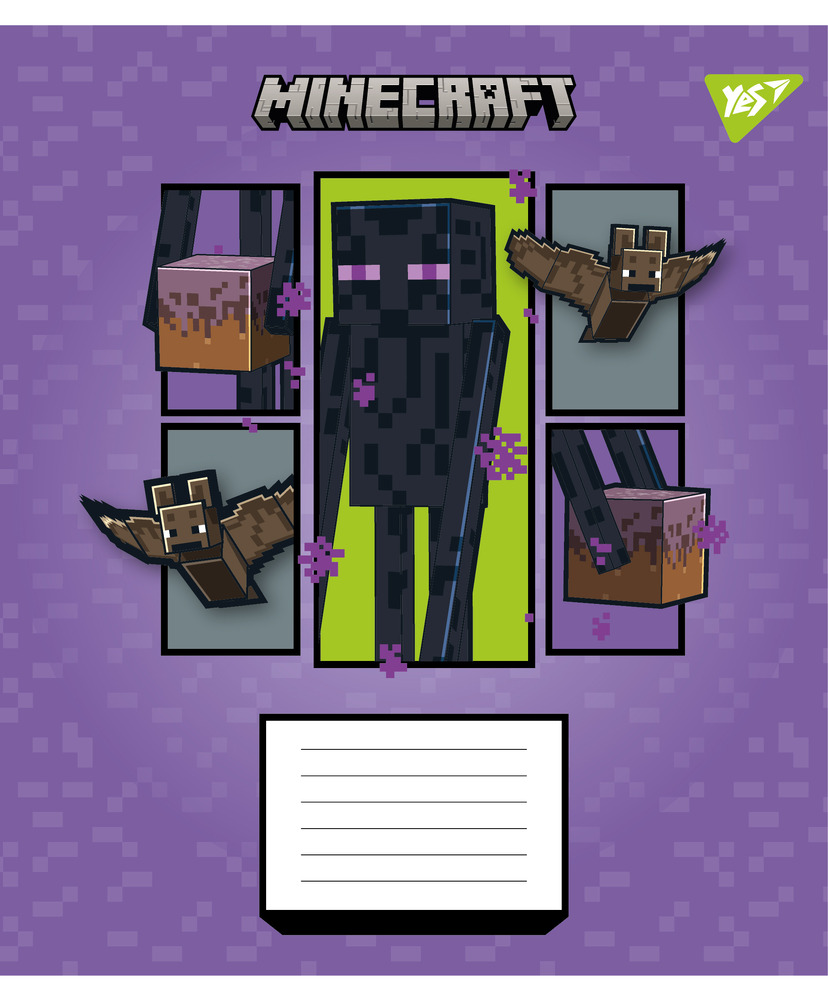 Зошит шкільний Yes Minecraft Arrows 12 аркушів кососа лінія 767572. Фото 5