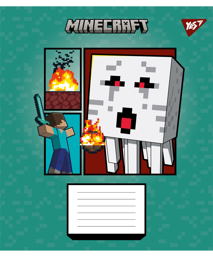 Зошит шкільний Yes Minecraft Arrows 12 аркушів кососа лінія 767572. Фото 6