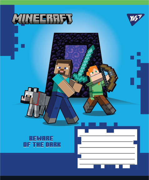 Зошит шкільний Yes Minecraft Walls 12 аркушів лінія 767564. Фото 4