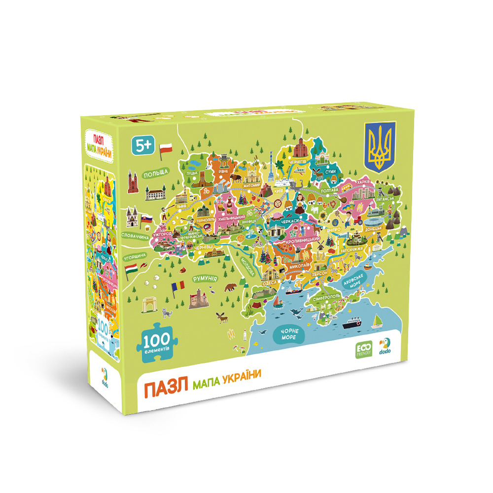 DoDo Пазл 100 елементів - Мапа України 300706