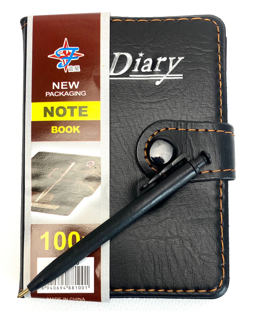 Блокнот А7 Diary на кнопку з ручкою 00-00036423