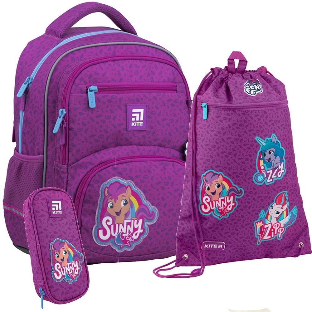 Шкільний набір Kite My Little Pony Рюкзак + Пенал + Сумка для взуття SET_LP22 - 773S