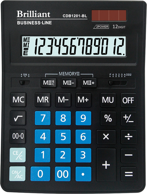 Калькулятор Brilliant 12 розрядів CDB1201-BL 