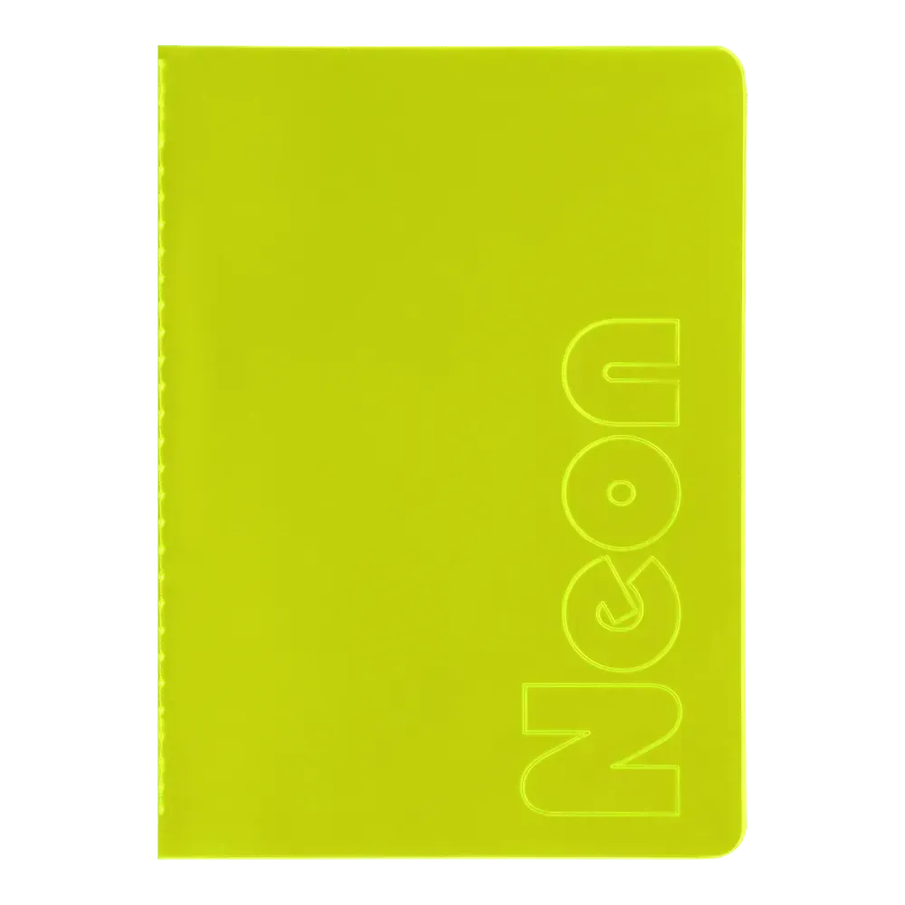 Записна книга Buromax Neon А5 80 аркушів в клітинку жовта BM.24822180-08
