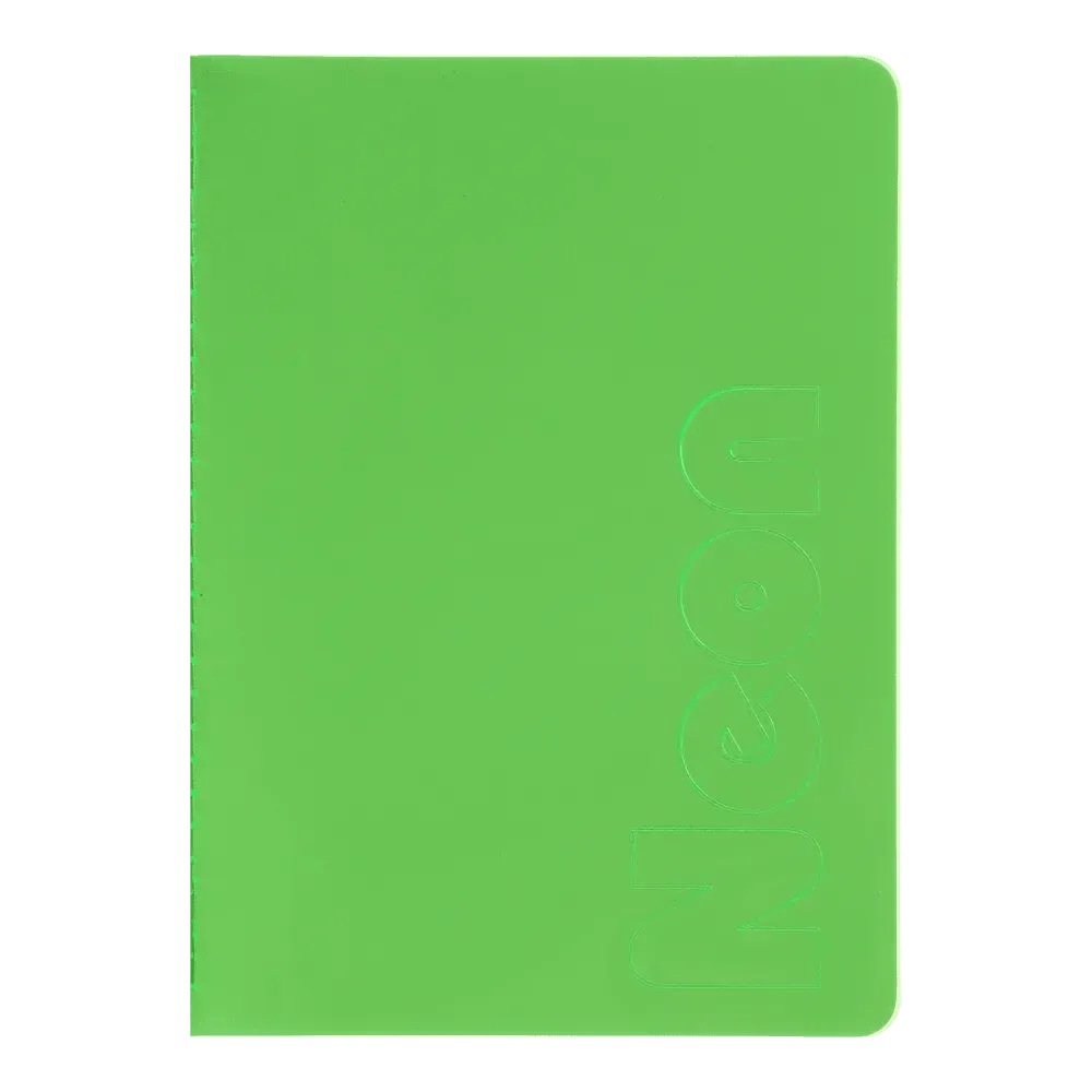 Записна книга Buromax Neon А5 80 аркушів в клітинку зелена BM.24822180-04