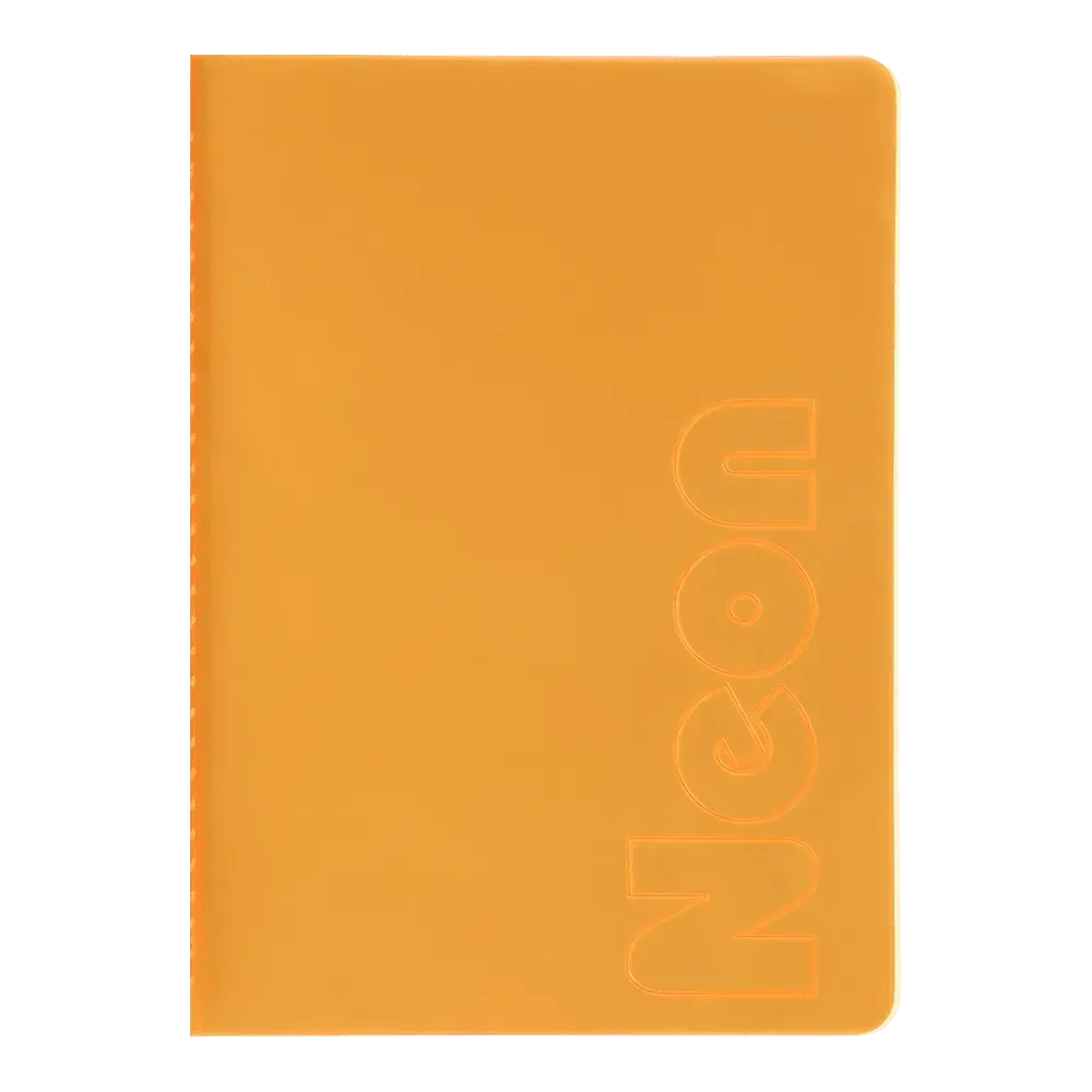 Записна книга Buromax Neon А5 80 аркушів в клітинку помаранчева BM.24822180-11