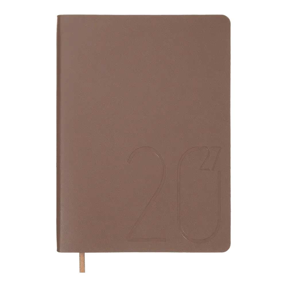 Щоденник датований 2027 Buromax Dark Morandi А5 зі штучної шкіри 336 сторінок какао BM.21157-40