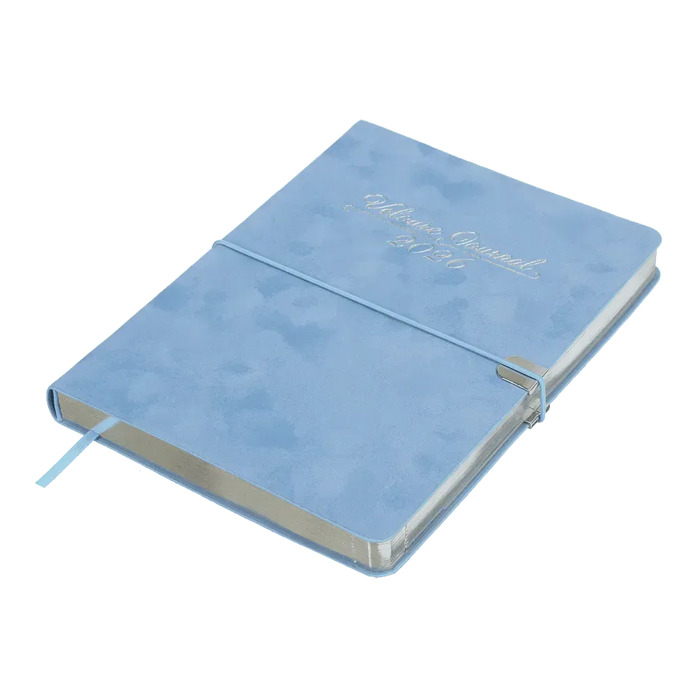 Щоденник датований Buromax Velour зі штучної шкіри А5 336 сторінок блакитний BM.2134-14. Фото 2