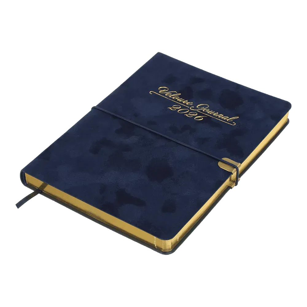 Щоденник датований Buromax Velour зі штучної шкіри А5 336 сторінок синій BM.2134-02. Фото 2