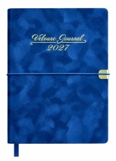 Щоденник датований 2027 Buromax Velour зі штучної шкіри А5 336 сторінок синій BM.2134-02