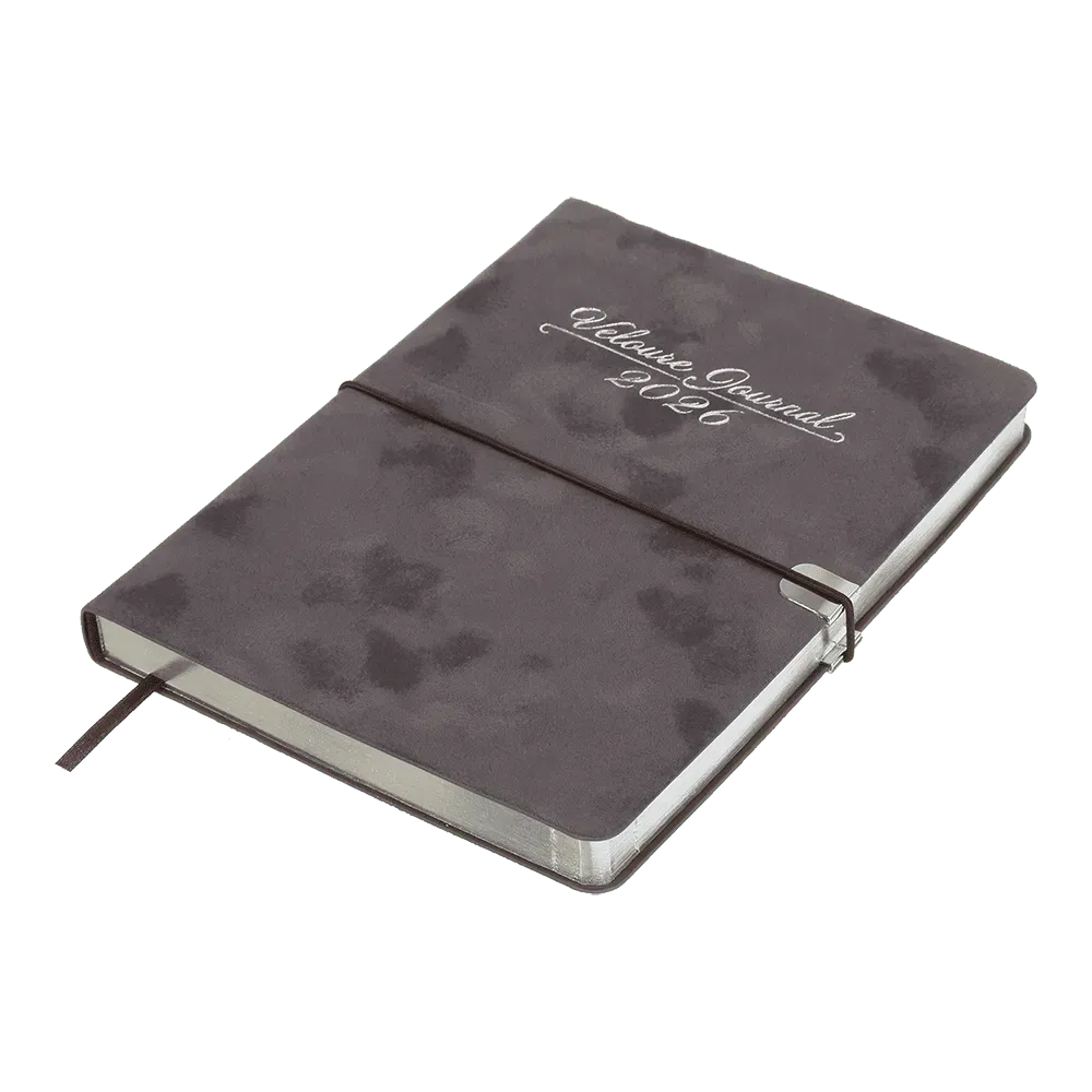 Щоденник датований Buromax Velour зі штучної шкіри А5 336 сторінок сірий BM.2134-09. Фото 2