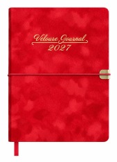 Щоденник датований 2027 Buromax Velour зі штучної шкіри А5 336 сторінок червоний BM.2134-05