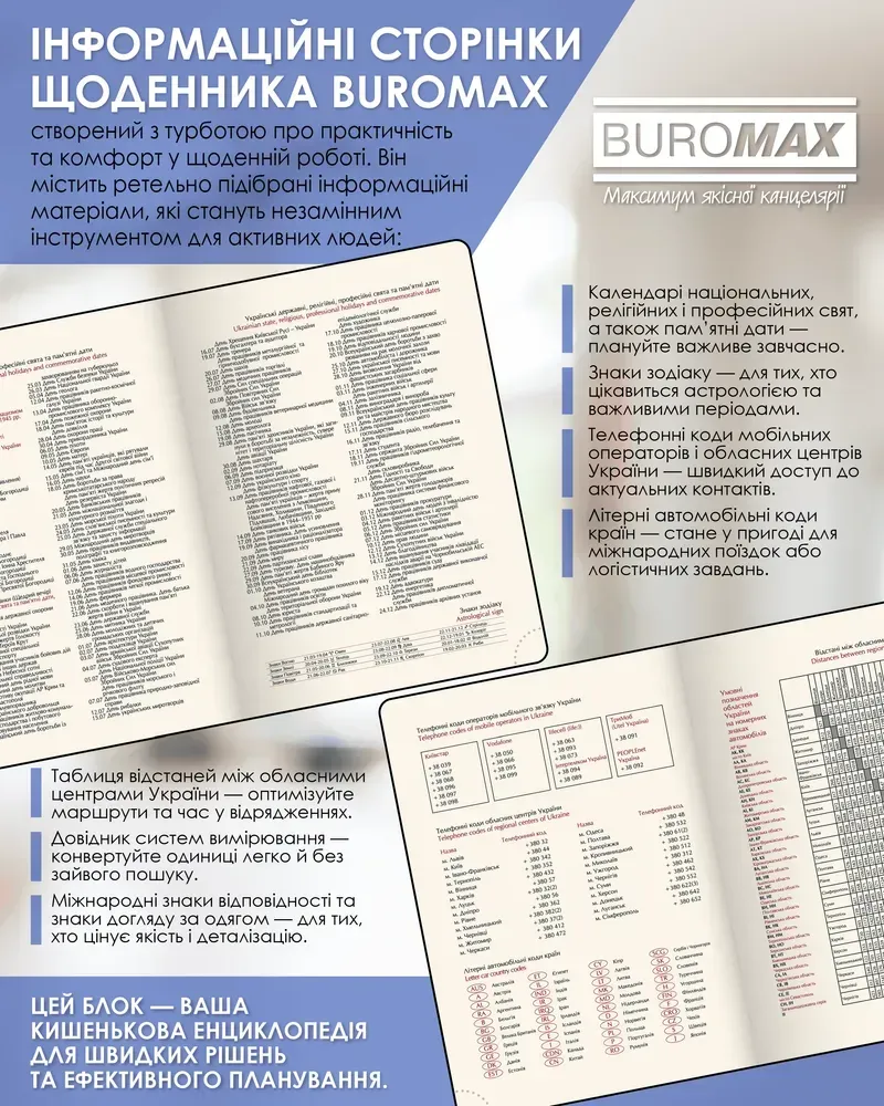 Щоденник датований Buromax Powerful з бумвінілу А5 336 сторінок темно-синій BM.21124-03. Фото 9