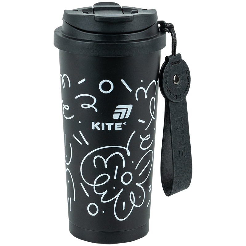 Термокружка Kite K25-1226-1, 550 мл, чорна