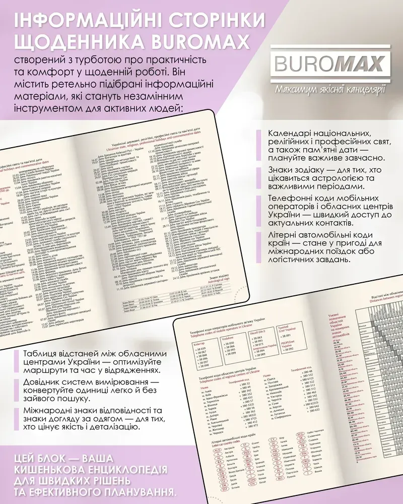 Щоденник датований поліграфічний Buromax Romantic A5 336 сторінок аквамарин BM.2170-17. Фото 7