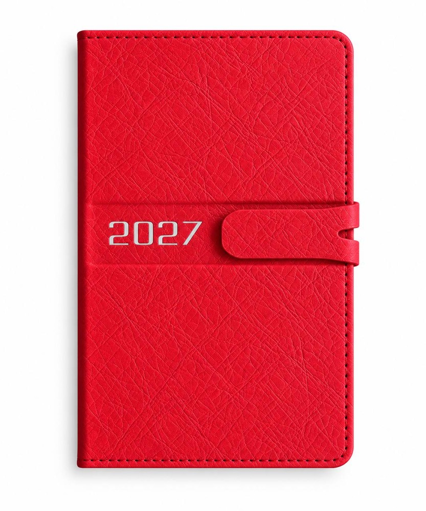 Щоденник датований 2027 Buromax Belle зі штучної шкіри А6 336 сторінок червоний BM.2577-05