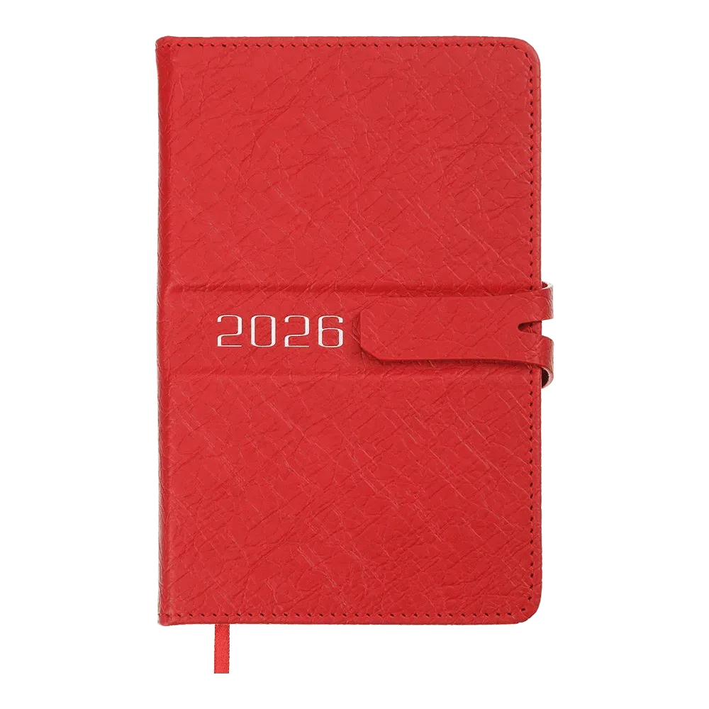 Щоденник датований 2026 Buromax Belle зі штучної шкіри А6 336 сторінок червоний BM.2577-05