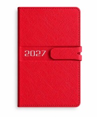 Щоденник датований 2027 Buromax Belle зі штучної шкіри А6 336 сторінок червоний BM.2577-05