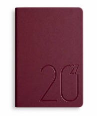 Щоденник датований 2027 Buromax Dark Morandi зі штучної шкіри А6 336 сторінок темно-червоний BM.2588-13