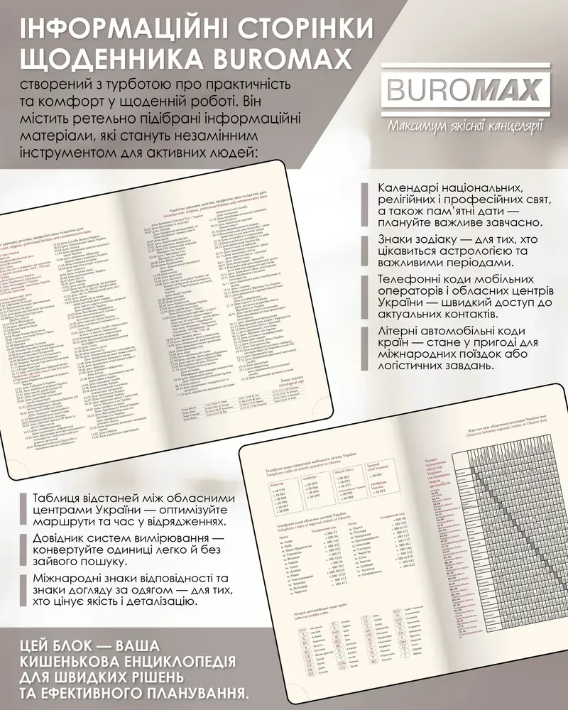 Щоденник датований 2026 Buromax Donna Line зі штучної шкіри А6 336 сторінок червоний BM.2513-05. Фото 8